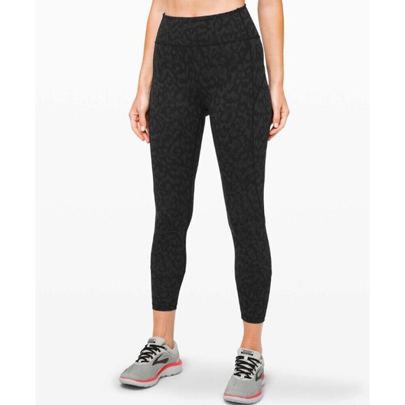 Lululemon Pants - Lululemon In Movement Tight 25" *Everlux Formation Camo Deep Coal Multi Size 4